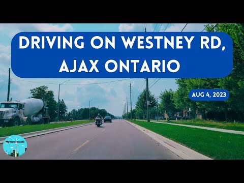 Driving on Westney Rd, Ajax Ontario – Aug 4, 2023