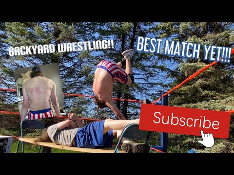EXTREME BACKYARD WRESTLING MATCH!!! (THUMBTACK TABLE!!)