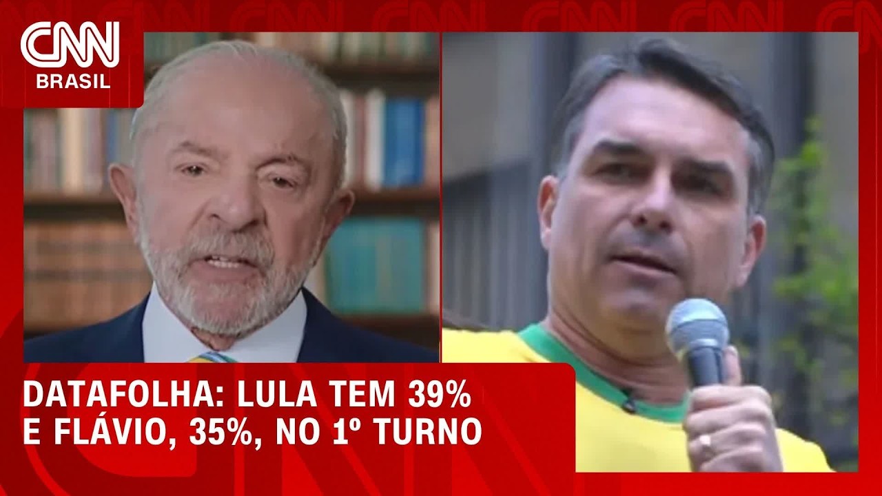 Lula tem 39% e Flávio, 35% no 1° turno, mostra nova pesquisa Datafolha | CNN AGORA