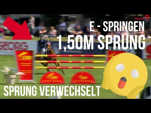 , title : 'Unglaublich! | E - Springen mit 1,50m Sprung | Para - Reiterin verwechselt Sprung'