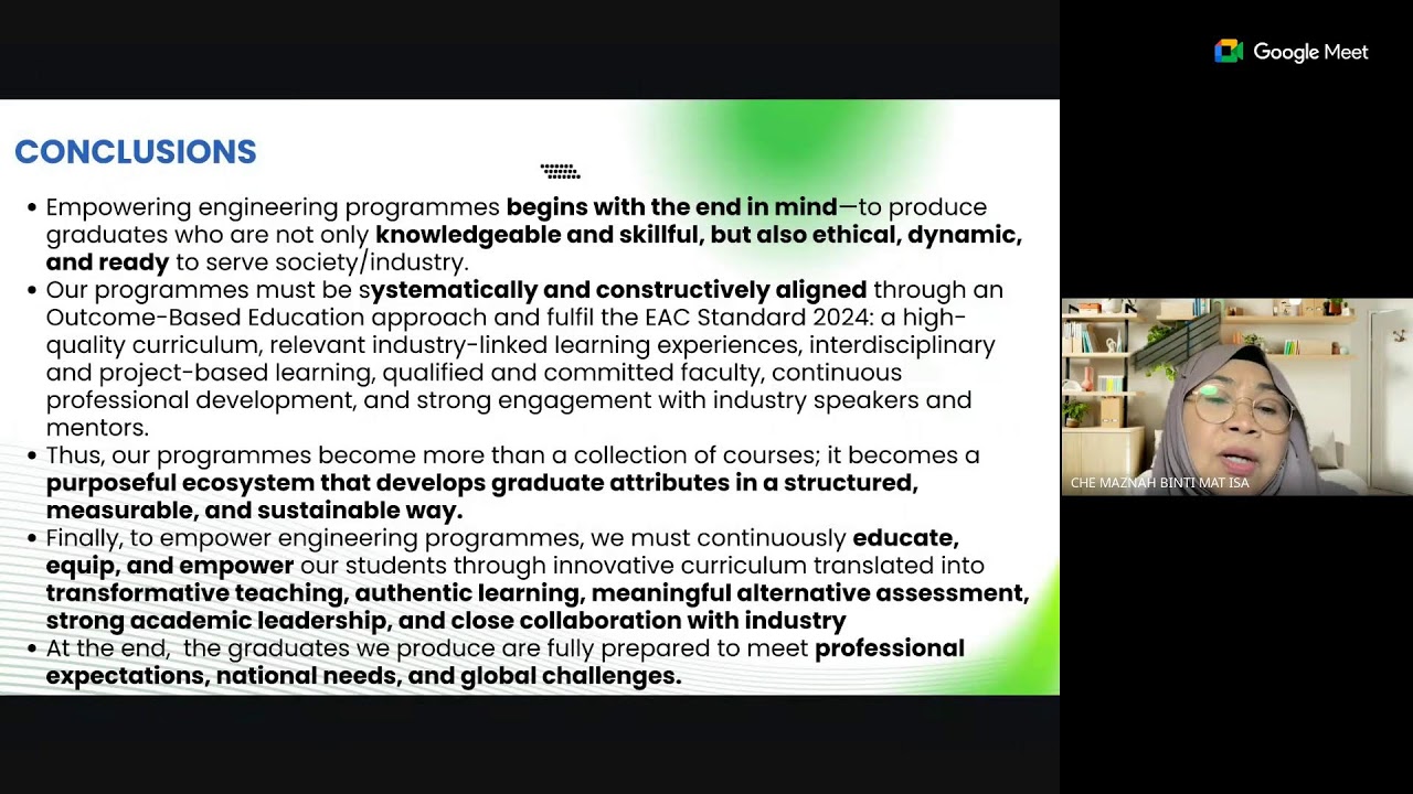 Webinar: Empowering Engineering Programmes through OBE