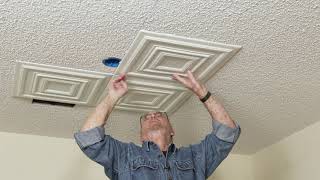 Say Goodbye to Messy Popcorn Ceilings: DIY Guide to Covering with Glue-Up Ceiling Tiles