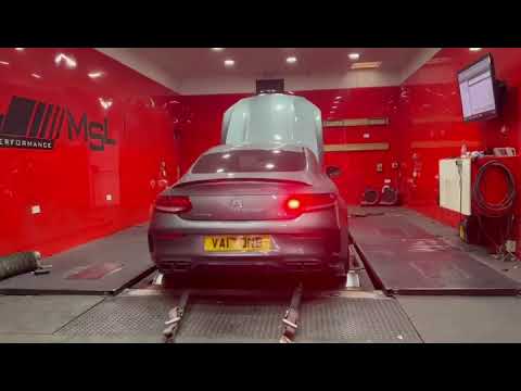 Mercedes C63 AMG in for a custom Stage 2 remap & dyno package with decat downpipes fitted at MSL🔧