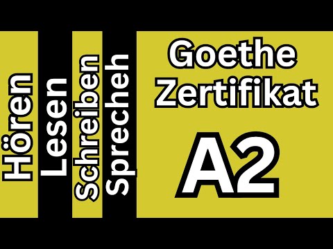 Hören, Lesen, Schreiben & Sprechen A2 Goethe Zertifikat Modelltest