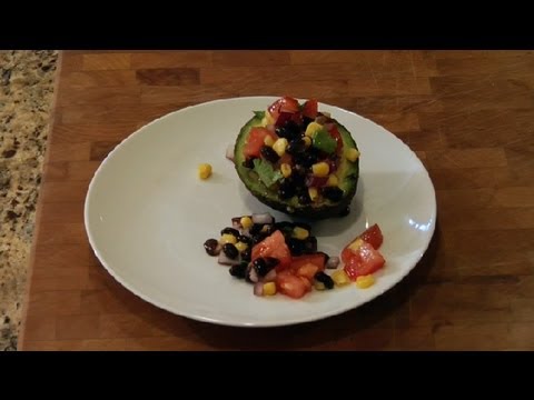 Vegetarian Stuffed Avocado : Avocados & Snack Recipes