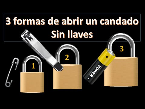 COMO ABRIR UN CANDADO SIN LLAVE DE MANERA FACIL.