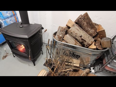 Burning Wood To Save On High Diesel Prices. Blaze King Catalytic Wood Stove Model Ashford AF30.2A