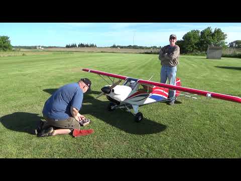 Maiden flight Hanger 9, CubCrafters Carbon Cub FX-3 100-200cc ARF, 165" with DLE 170