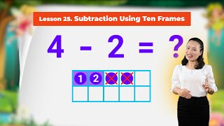 Lesson 25. Subtraction Using Ten Frames | Kindergarten Math | Math For Kids