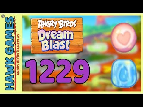 Angry Birds Dream Blast Level 1229 Hard - Walkthrough, No Boosters