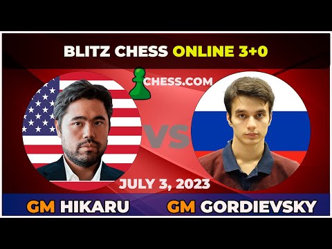 Hikaru Nakamura vs GM Dmitry Gordievsky | Blitz Chess 3+0 | Chess.Com | July 3, 2023