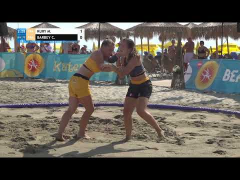 Round 1 Women's BW - 70 kg: M. KURY (FRA) v. C. BARBEY (FRA)
