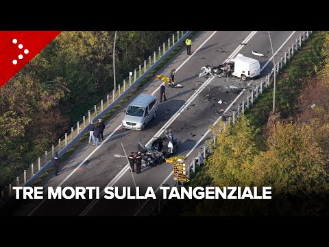 Incidente frontale a Stezzano sulla tangenziale di Bergamo: tre morti e veicoli distrutti