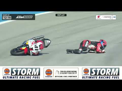 Nakarin, The ASB1000 championship contender crashed during the Warm Up session - ROUND6, 2025