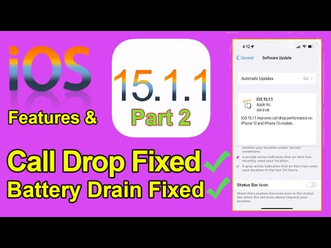 iOS 15.1.1 released | new iOS 15.1.1 Call drop fixed | New iOS 15.1.1 | Battery drain Solved
