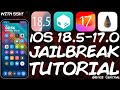 How To JAILBREAK IOS 17 0 18 5 IPadOS 17 18 5 SSH PaleRa1n Tutorial With Sileo Tweaks