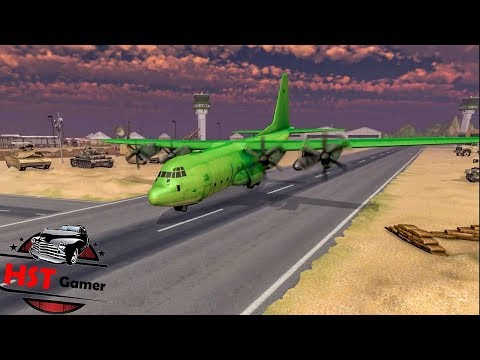 US Army Cargo Plane Tank Transporter Games - Android Gameplay Video