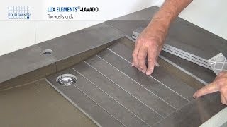 LUX ELEMENTS Installation: Washstand LAVADO in floating design