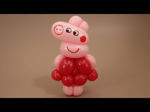Peppa pig balloon twisting tutorial.