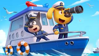 I Want to be a Captain | Job Pretend Play | Safety Rules for Kids | Cartoon | Sheriff Labrador