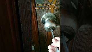 How to unlock bedroom door without key #doorlock #lifehacks