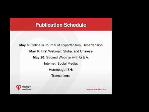 ISH 2020 Global Hypertension Practice Guidelines Webinar