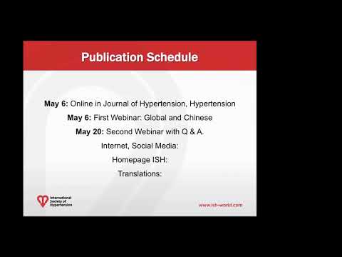 ISH 2020 Global Hypertension Practice Guidelines Webinar