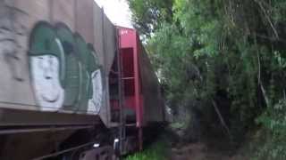 preview picture of video 'Locomotiva Eldorado Celulose/ ALL descendo em Canguera/ SP'