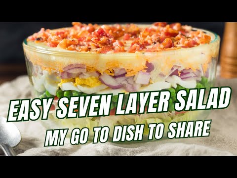 🥗 Easy Seven Layer Salad ✨My Go To When Asked to Bring A Dish