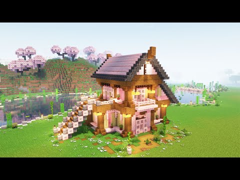 Enchanted.Architecture - How to build Cherry Blossom House - Minecraft tutorial