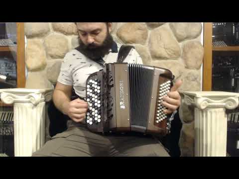 BRAN181WLMB - Dark Mahogany Brandoni 181W Chromatic Button Accordion B System LM 62 60 $4999