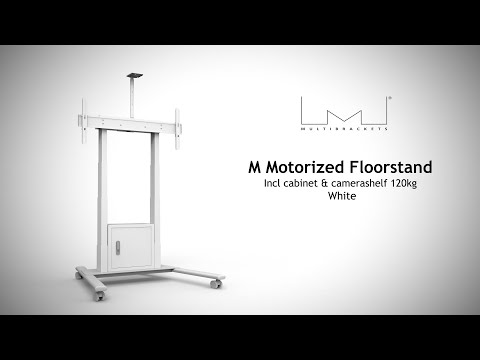 Напольная стойка M Motorized Floorbase Incl cabinet & camerashelf 120kg White