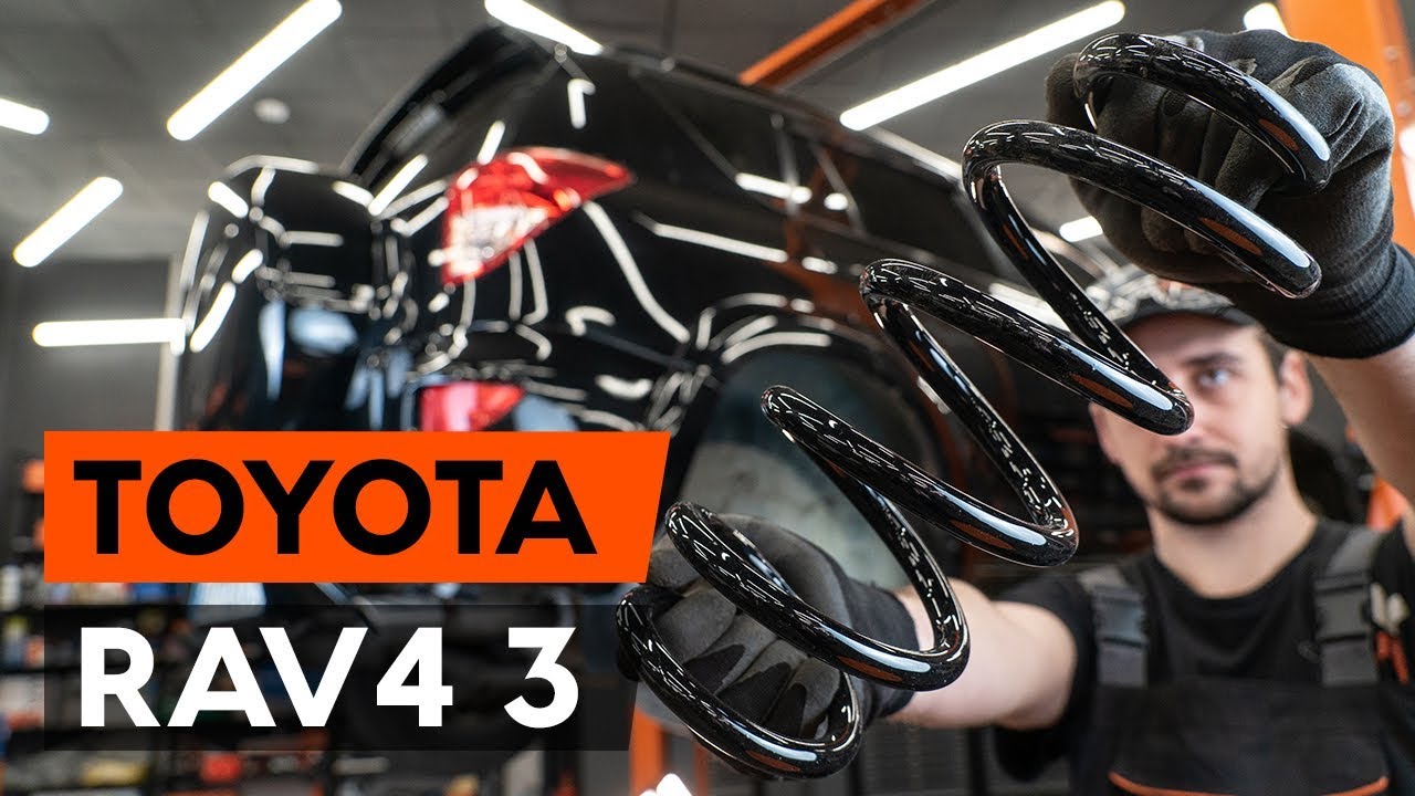 Kaip pakeisti Toyota RAV4 III spyruoklės: galas - keitimo instrukcija