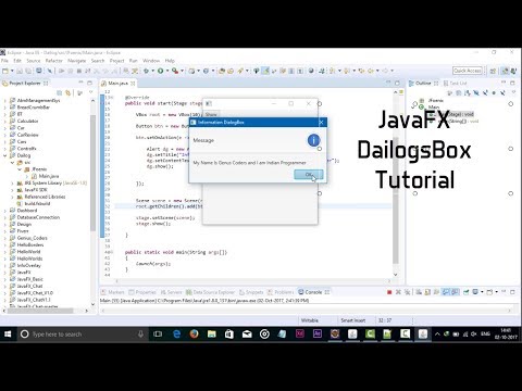 JavaFX DialogBox Tutorial part -1