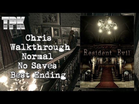 Resident Evil Remake - Chris Walkthrough | Normal, No Saves, Best Ending, Inf. R.L. (PS4)