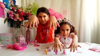 Makeup For Kids Makeup Challenge NO MIRROR KIDS BLIND MAKEUP DISNEY FROZEN BABY ALIVE