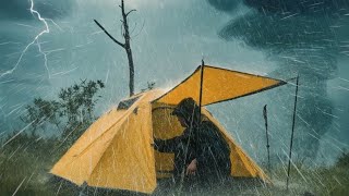 A SCARIEST RAINSTORM ‼️ CAMPING IN HEAVY RAINSTORM
