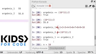 Python: Variablen um Ergebnisse zu speichern