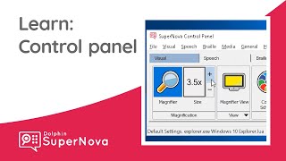 Learn SuperNova: Control Panel