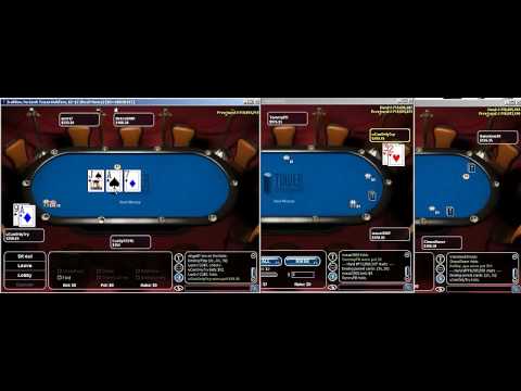 No Limit Holdem Poker Video - High Stakes $200NL  5 Max 3-Table by SinkRox