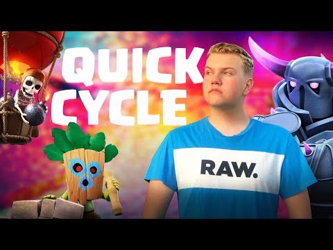 12 WIN Quick Cycle Pekka Balloon Miner Deck! LIVE Grand Challenge Gameplay - Clash Royale