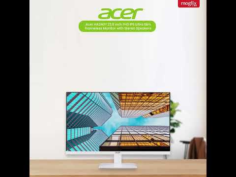 Acer HA240Y 23.8 inch FHD IPS Ultra Slim Frameless Monitor with Stereo  Speakers