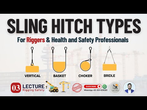 Sling Hitch Types | Vertical, Choker, Basket & Bridle Hitches | Load Factor for different Hitches