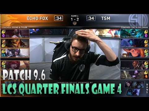 TSM vs FOX - Game 4 | Quarter Finals S9 LCS Spring 2019 | Echo Fox vs TSM - patch 9.6