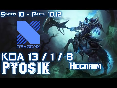 DRX Pyosik HECARIM vs SHYVANA Jungle - Patch 10.12 KR Ranked