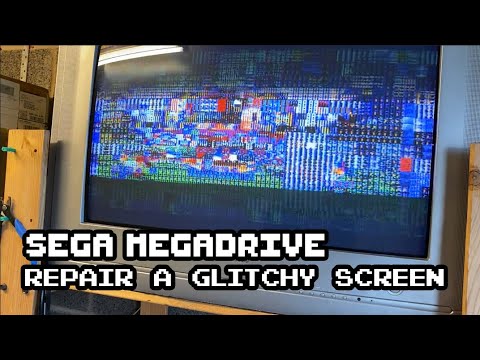 Sega Megadrive -  Repairing a garbled and glitchy screen problem
