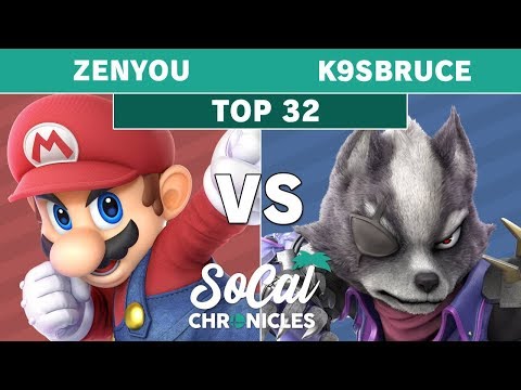 Socal Chronicles 2020 - Zenyou (Mario) Vs TG | K9sbruce (Wolf) Top 32 Winners - Ultimate