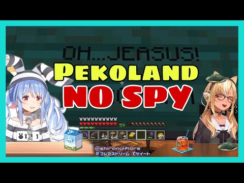 Shiranui Flare Not Welcome In Pekoland Due To Spy Activity | Minecraft [Hololive/Eng Sub]