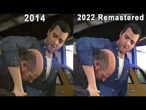 GTA 5 PS4 Original Vs Remastered Enhanced Graphics Comparison Story Part 4 2014 VS 2022