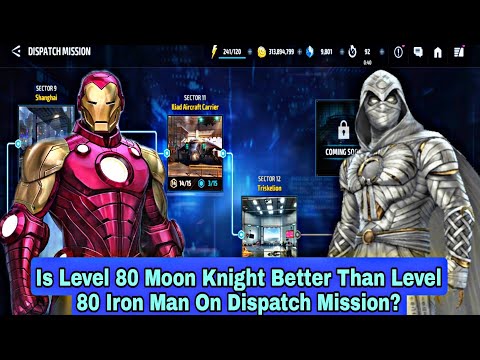 Is Level 80 Moon Knight Better Than Level 80 Iron Man On Dispatch Mission? - Marvel Future Fight